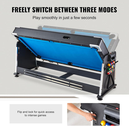 4-in-1 Pool Table 7ft × 4ft