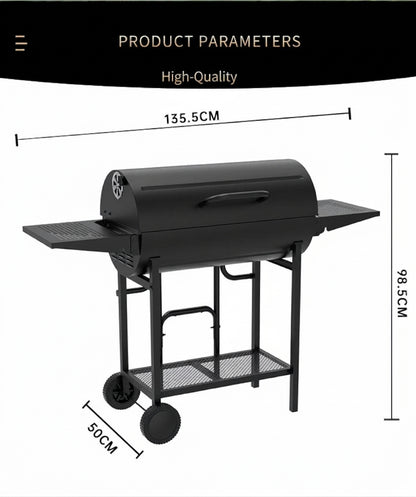 Double sided Charcoal barrel BBQ Grill