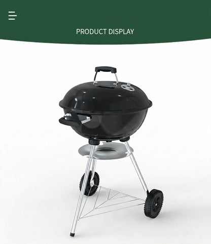 American-Style Round Apple Portable Charcoal BBQ Grill YH20