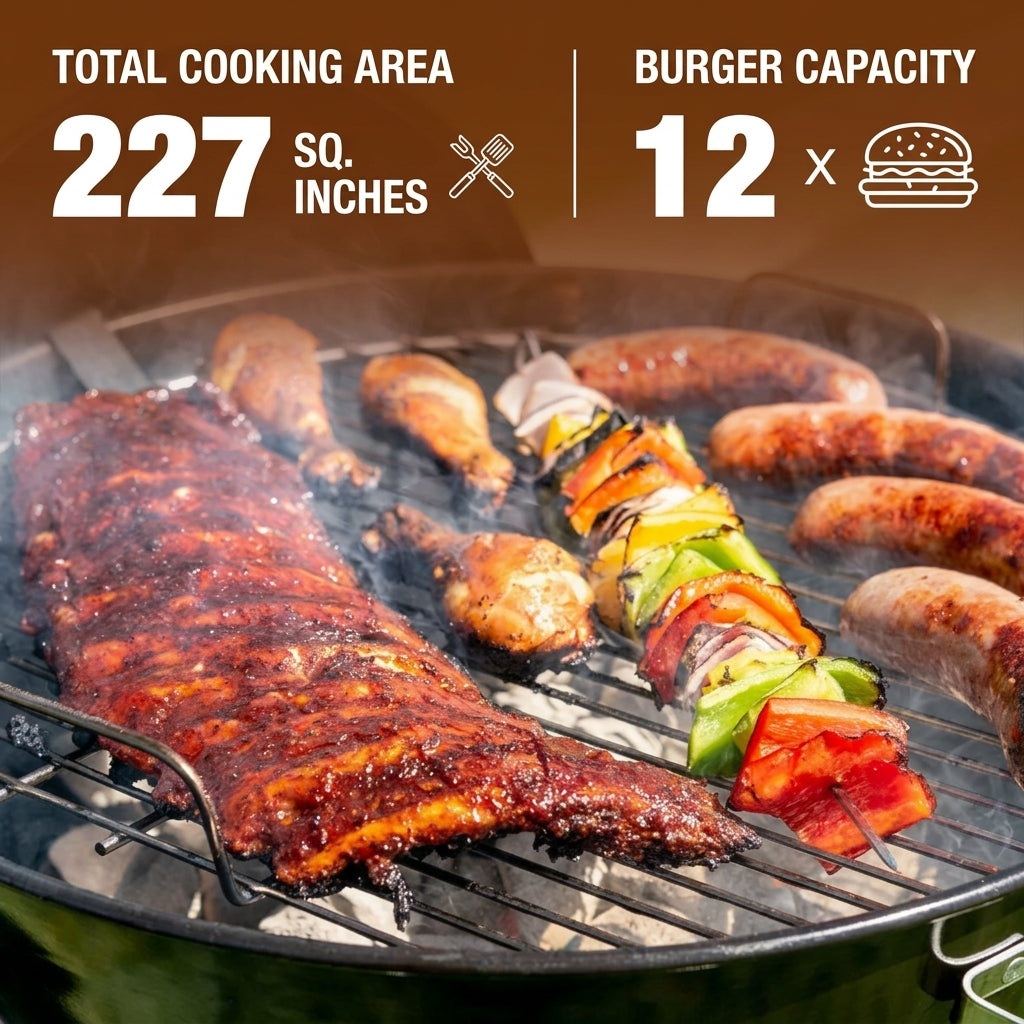 American-Style Round Apple Portable Charcoal BBQ Grill YH20