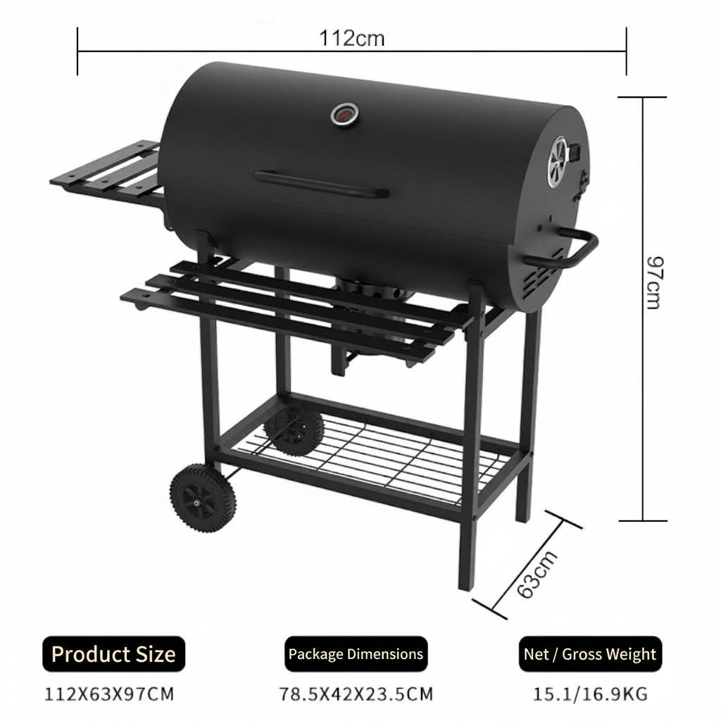 Charcaol Barrel BBQ Grill KY740