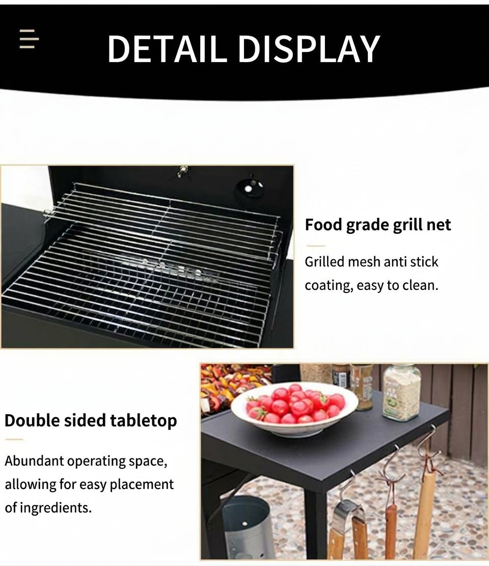 American-Style Portable Charcoal  BBQ Grill FT02