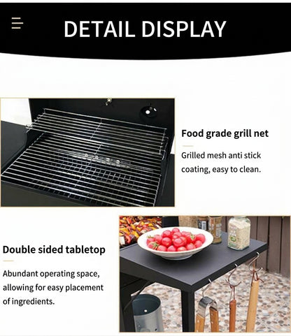American-Style Portable Charcoal  BBQ Grill FT02