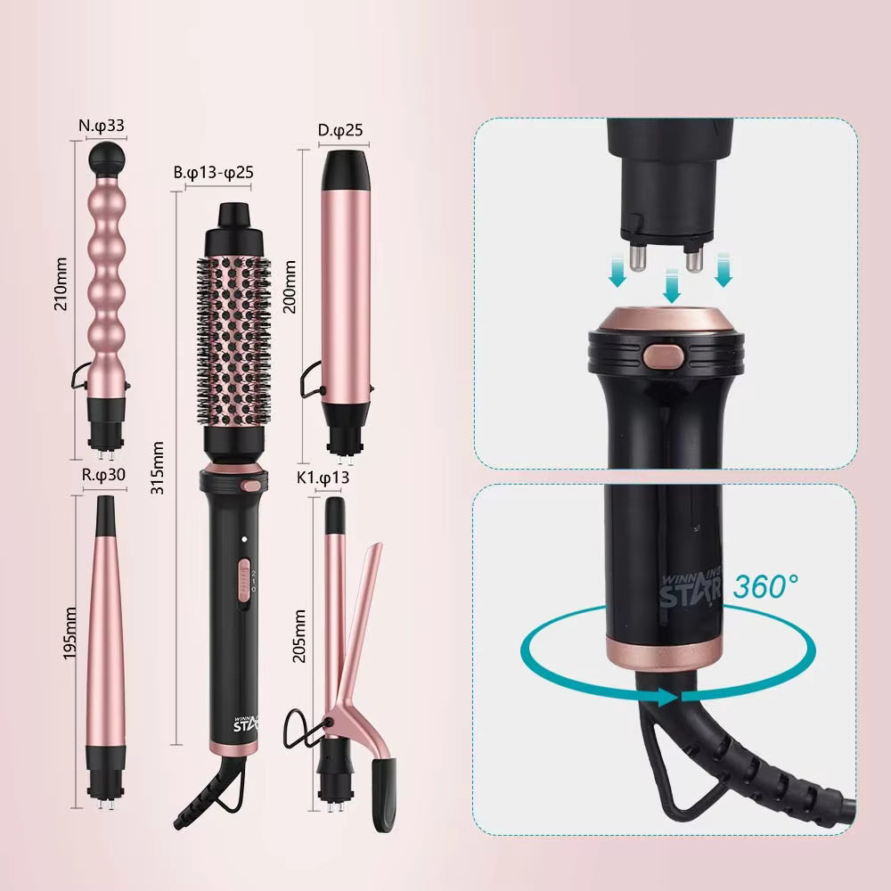 5-in-1 Curling Iron Set ST-5776