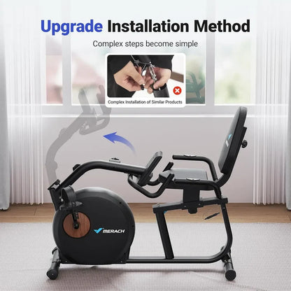 S23 Recumbent Bike With Resistance Bands