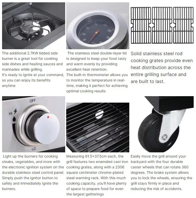 6+1 Burner BBQ Gas Grill