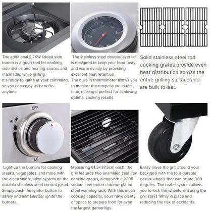 6+1 Burner BBQ Gas Grill