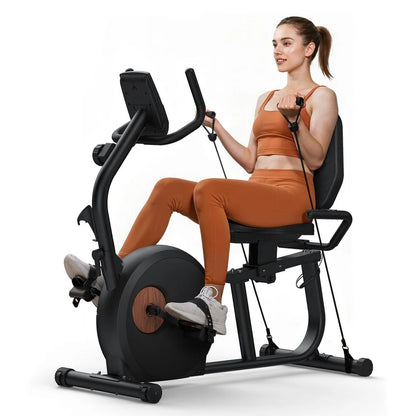 S23 Recumbent Bike With Resistance Bands